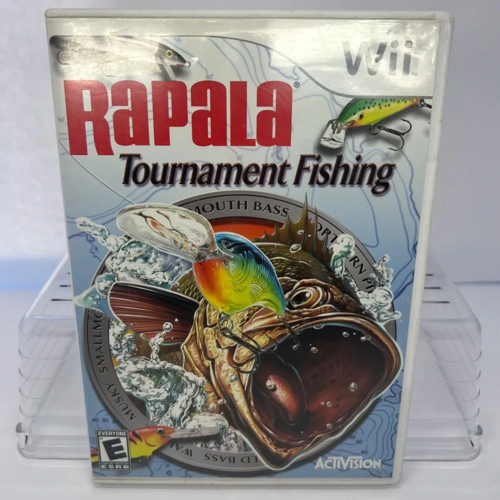 Rapala‎ Tournament Fishing Video Game for Nintendo Wii 2008 Disc Manual Case